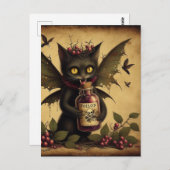 Vampier Cat Fairy Poison Bottle  Briefkaart (Voorkant / Achterkant)