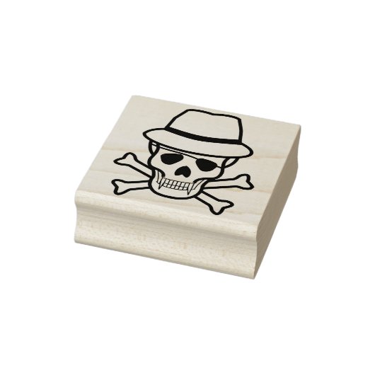 Vampier crossbones schedel illustratie kunststempe rubberstempel (Stempel)