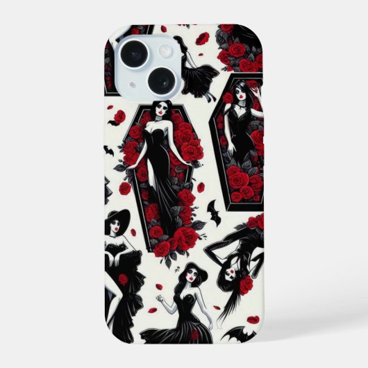 Vampier Dames iPhone 15 Case (Achterkant)