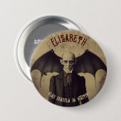 Vampier Dracula Halloween Ronde Button 7,6 Cm (Voorkant /achterkant)