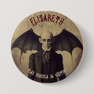 Vampier  Dracula Halloween Ronde Button 7,6 Cm