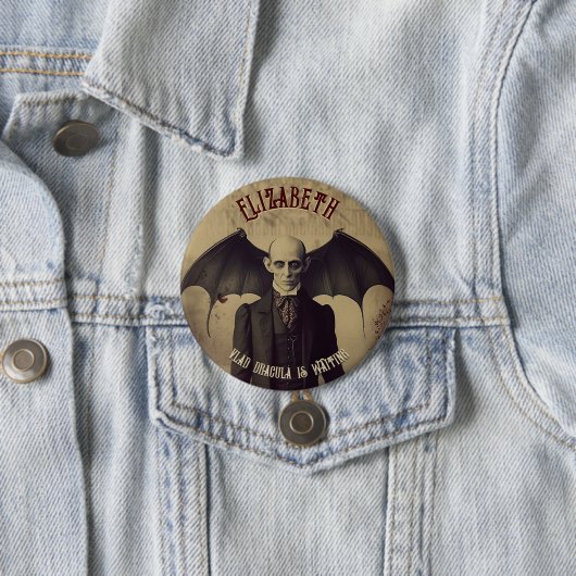 Vampier  Dracula Halloween Ronde Button 7,6 Cm (In situ)