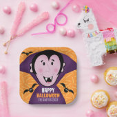 Vampier Dracula vleermuizen Kinder Schattigee Happ Papieren Bordje (Feest)