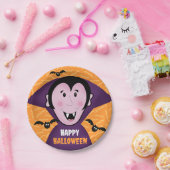 Vampier Dracula vleermuizen Kinder Schattigee Happ Papieren Bordje (Feest)