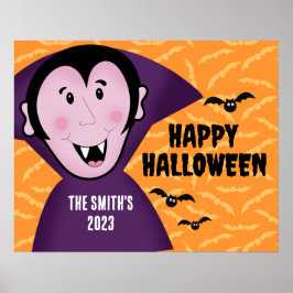 Vampier Dracula vleermuizen Kinder Schattigee Happ Poster