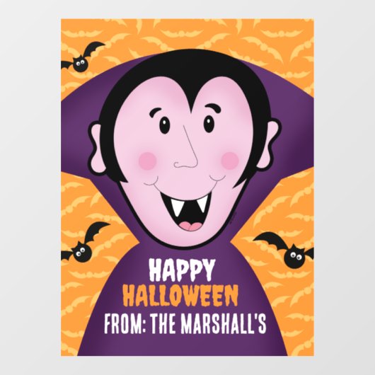 Vampier Dracula vleermuizen Kinder Schattigee Happ Raamsticker (Vel)