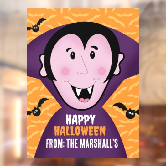 Vampier Dracula vleermuizen Kinder Schattigee Happ Raamsticker (Vel 2)