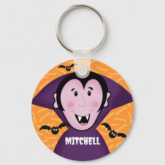 Vampier Dracula vleermuizen Kinder Schattigee Happ Sleutelhanger (Voorkant)