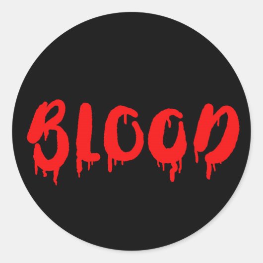 Vampier druppelen bloed Halloween label (Voorkant)