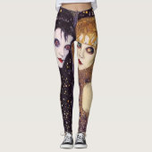 Vampier en heks in Halloween Leggings (Voorkant)