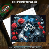 Vampier en schedel liefde voor altijd briefkaart