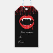 Vampier Fangs Bloed Dracula Halloween Party Favor Cadeaulabel (Voorkant)