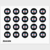 Vampier Fangs De Transgender Pride Vlag Halloween Ronde Sticker (Vel)