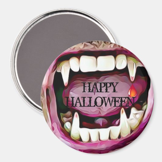 Vampier Fangs met Blood Drop Halloween Button Magneet (Voorkant / Achterkant)