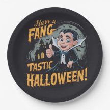 Vampier Funny heeft een Fang-Tastic Halloween