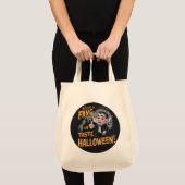 Vampier Funny heeft een Fang-Tastic Halloween Tote Bag (Voorkant (product))