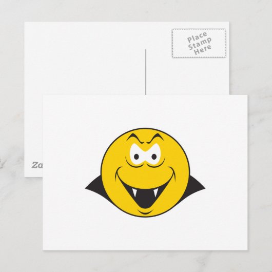 Vampier Gezicht Briefkaart (Voorkant / Achterkant)
