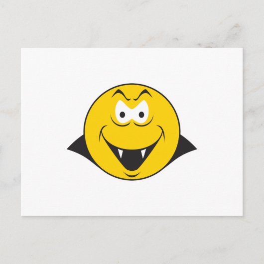 Vampier Gezicht Briefkaart (Voorkant)