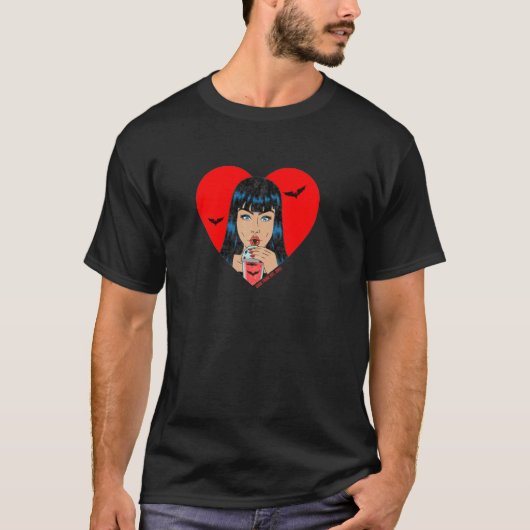 Vampier Goth Meisje T-shirt (Voorkant)