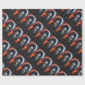 Vampier gothic dracula Halloween cartoon Verjaarda Cadeaupapier (Vlak)