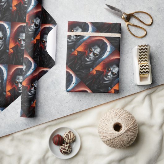 Vampier Gothic Horror Cadeaupapier Donkere Hallowe (Crafts)