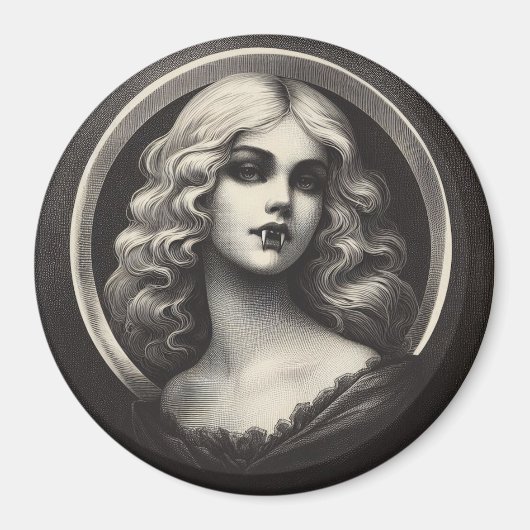 Vampier Gothic Horror Spooky Magneet (Voorkant)