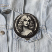 Vampier Gothic Horror Spooky Ronde Button 4,0 Cm (In situ)
