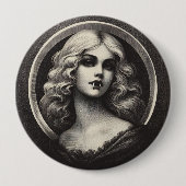  Vampier Gothic Horror Spooky Ronde Button 4,0 Cm (Voorkant)