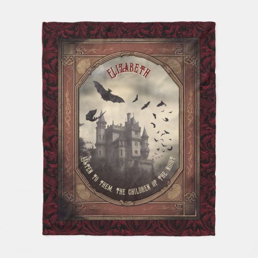  Vampier Gothic Romantisch Dracula Kussen Fleece Deken (Voorkant)