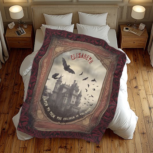 Vampier Gothic Romantisch Dracula Kussen Fleece Deken