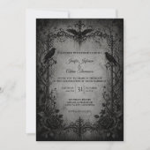 Vampier gotische Halloween bruiloft uitnodiging (Voorkant)