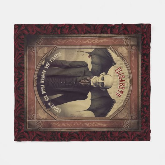  Vampier Gotische Halloween Dracula Fleece Deken (Voorkant (Horizontaal))