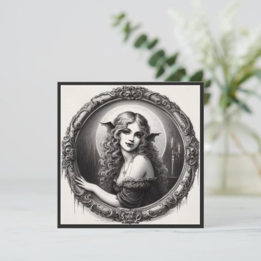  Vampier Gotische Horror Kaart (Staand voorkant)