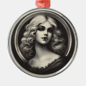 Vampier Gotische Horror Metalen Ornament (Voorkant)