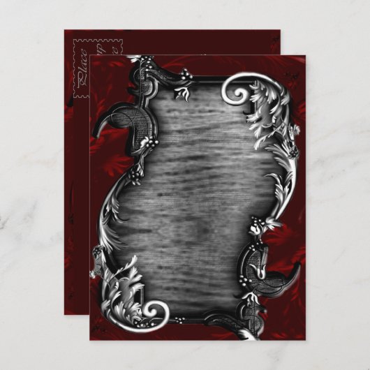 Vampier gotische huwelijksaankondiging aankondigingskaart (Voorkant / Achterkant)