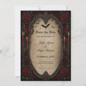 Vampier gotische Save the date uitnodiging (Voorkant)
