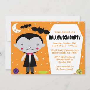Vampier grafsteen Halloween Kostuum Party Uitnodig Kaart