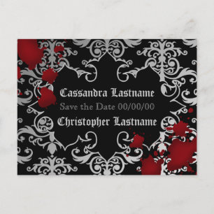 Vampier Halloween bruiloft   De datum opslaan Aankondigingskaart