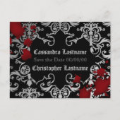 Vampier Halloween bruiloft | De datum opslaan Aankondigingskaart (Voorkant)