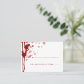 Vampier Halloween bruiloft Plaatskaarten Fake Bloo Plaatskaartje (Staand voorkant)