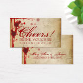 Vampier Halloween Drink Voucher Fake Blood Red Visitekaartjes (Bureau)