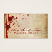 Vampier Halloween Drink Voucher Fake Blood Red Visitekaartjes (Achterkant)