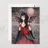 Vampier Halloween Gothic Fairy Briefkaart (Voorkant / Achterkant)