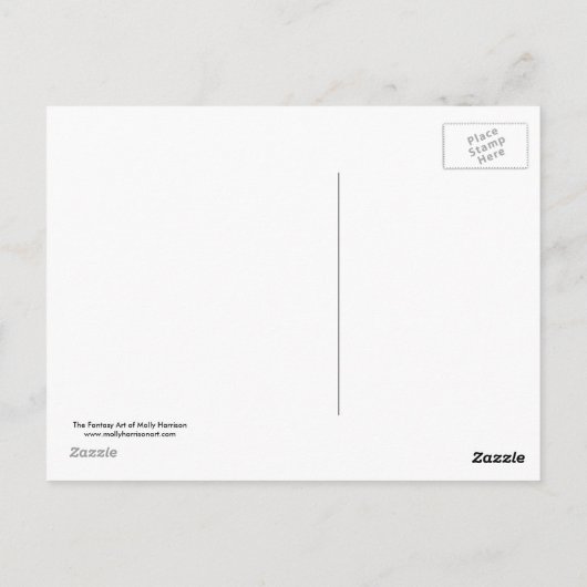 Vampier Halloween Gothic Fairy Briefkaart (Achterkant)