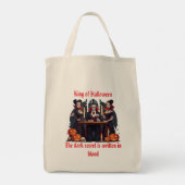 Vampier Halloween Witte Canvas tas 🧛♂️🤍 (Achterkant)