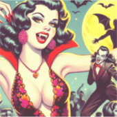  Vampier Horror Meisje Sticker (Voorkant)