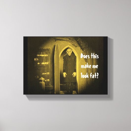  Vampier Horror Nosferatu Geel Canvas Afdruk (Voorkant)