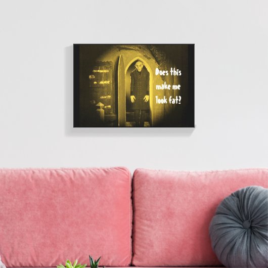  Vampier Horror Nosferatu Geel Canvas Afdruk (Insitu (Woonkamer))