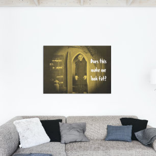  Vampier Horror Nosferatu Geel Canvas Afdruk