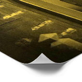 Vampier Horror Nosferatu Mosterd Geel Poster (Hoek)